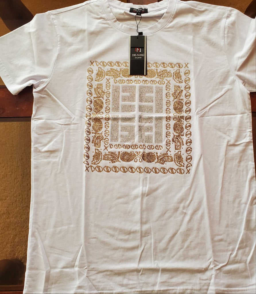 Work Hard Play Harder Men's Bling T-Shirt - Féline Couture 