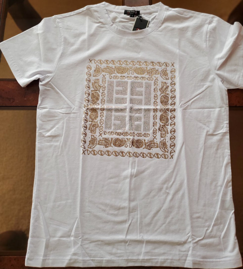 Work Hard Play Harder Men's Bling T-Shirt - Féline Couture 