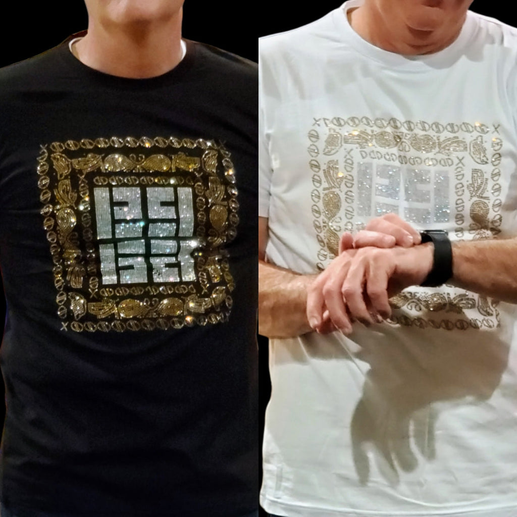Work Hard Play Harder Men's Bling T-Shirt - Féline Couture 