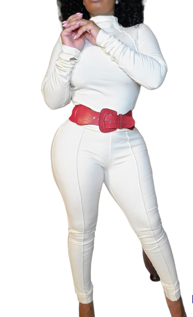 Feeling You Feeling Me Cream Pants Set - Féline Couture 