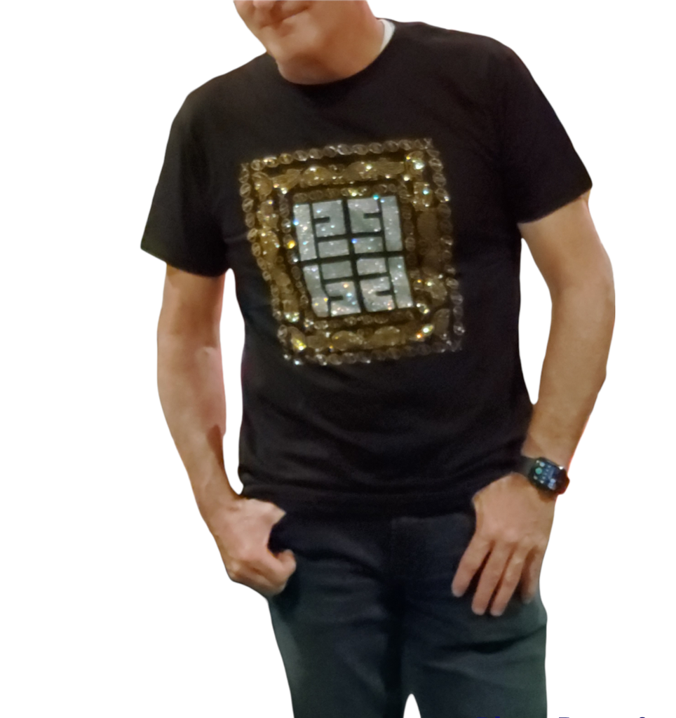 Work Hard Play Harder Men's Bling T-Shirt - Féline Couture 
