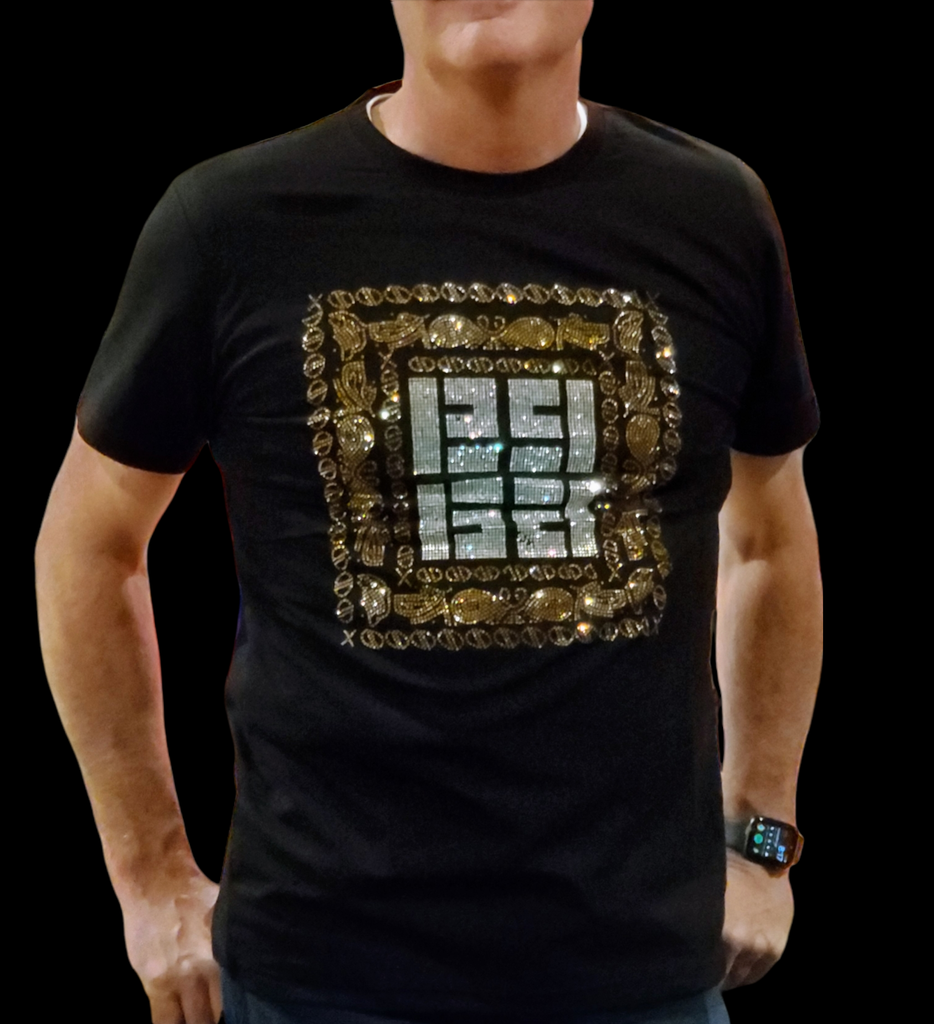 Work Hard Play Harder Men's Bling T-Shirt - Féline Couture 