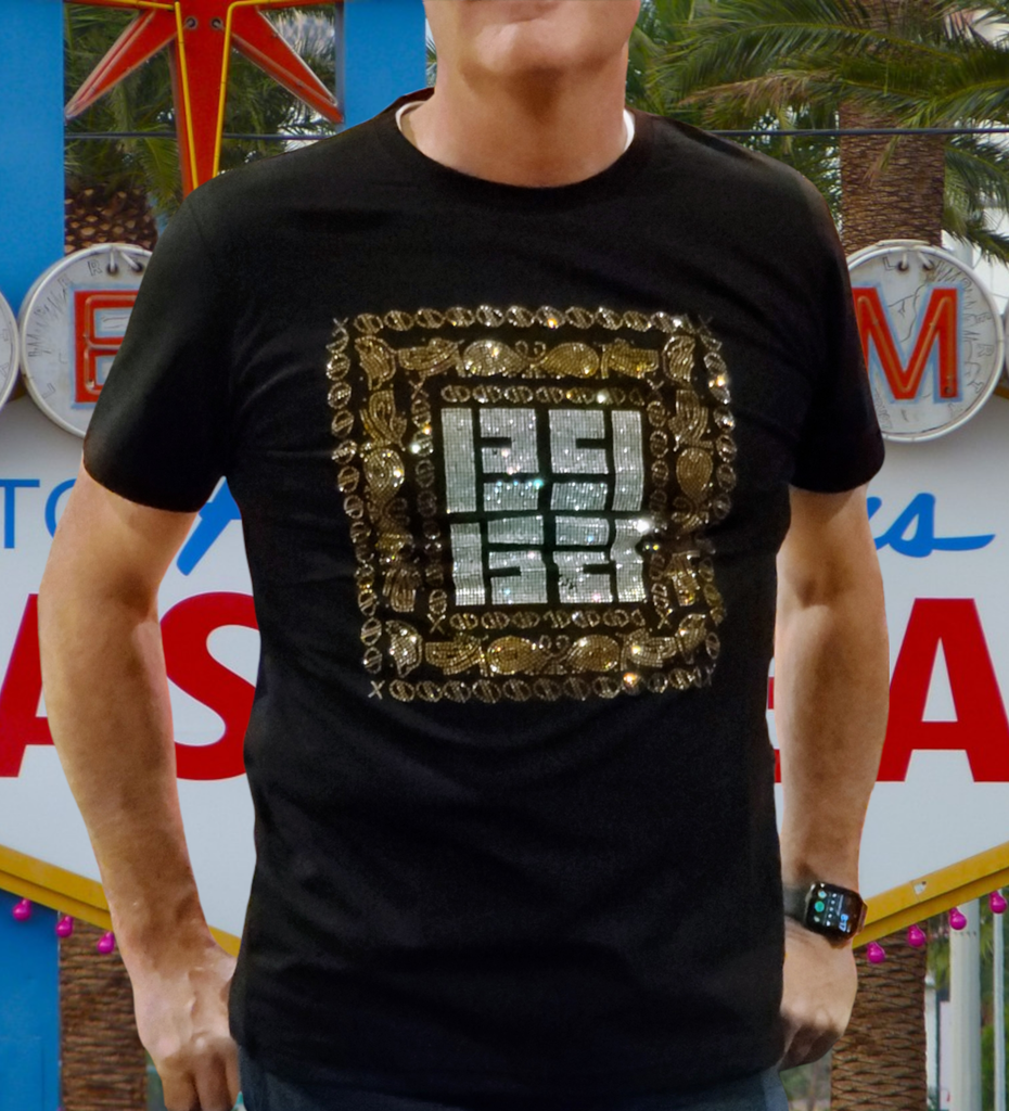 Work Hard Play Harder Men's Bling T-Shirt - Féline Couture 