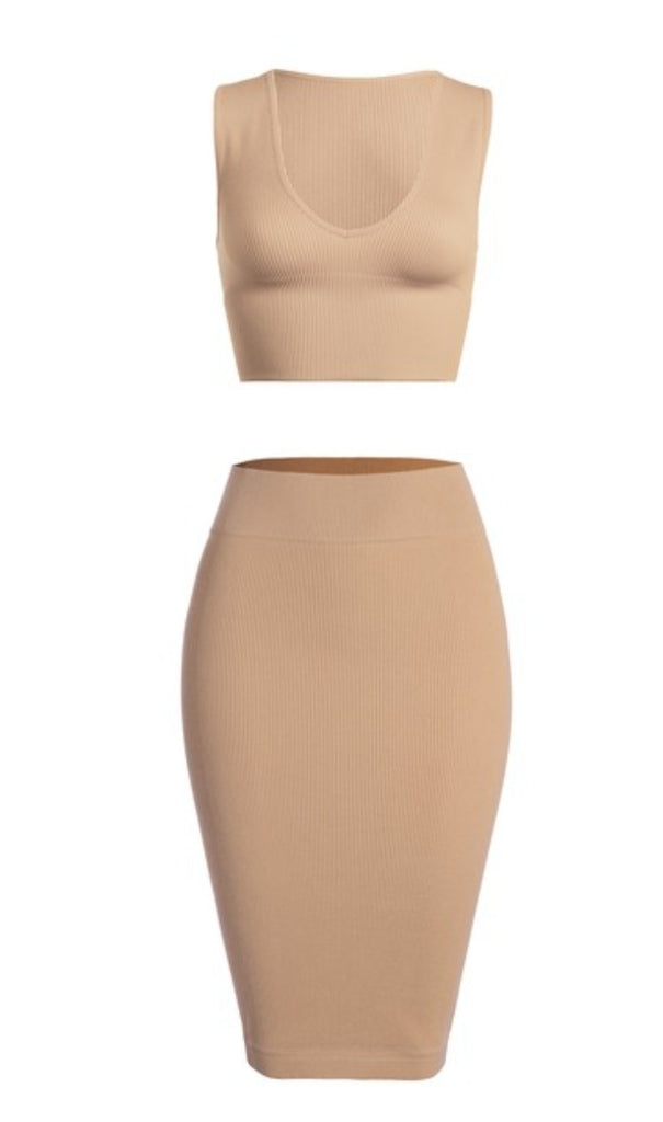 Hopeless Romantic Top & Sculpting Skirt Set - Féline Couture 