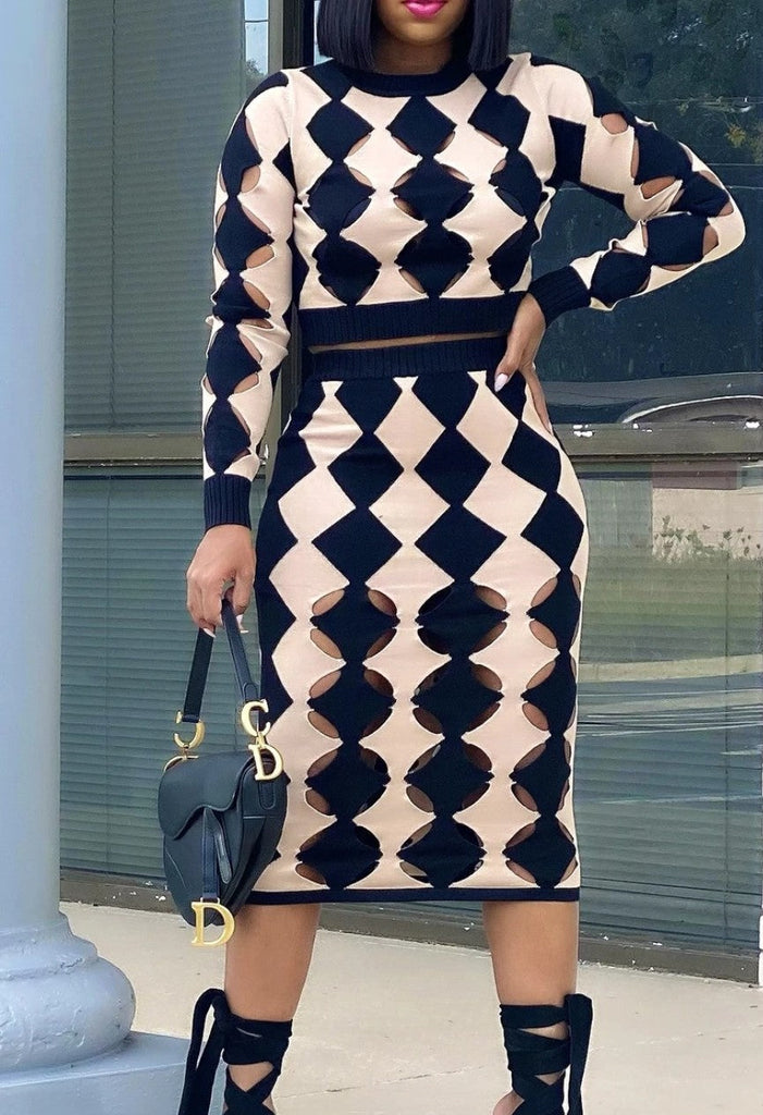 High Maintenance Sweater Knit Skirt Set - Féline Couture 