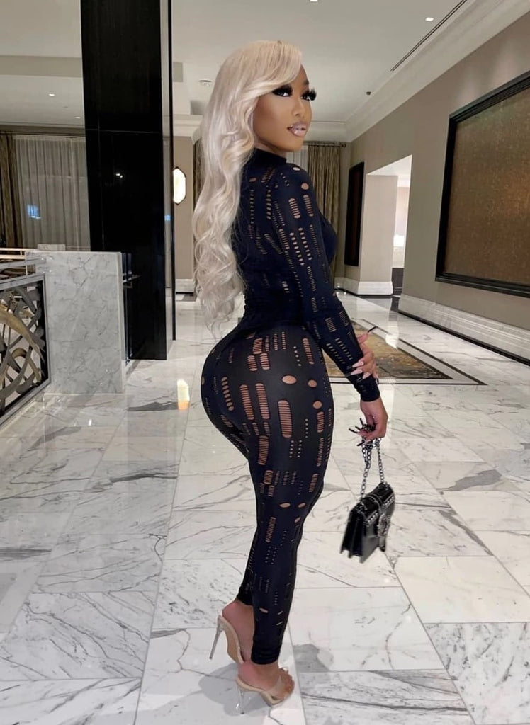 Jaw Dropper Cutout Bodycon 2Piece Set - Féline Couture 