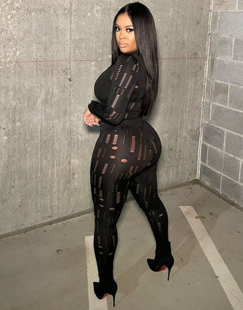 Jaw Dropper Cutout Bodycon 2Piece Set - Féline Couture 