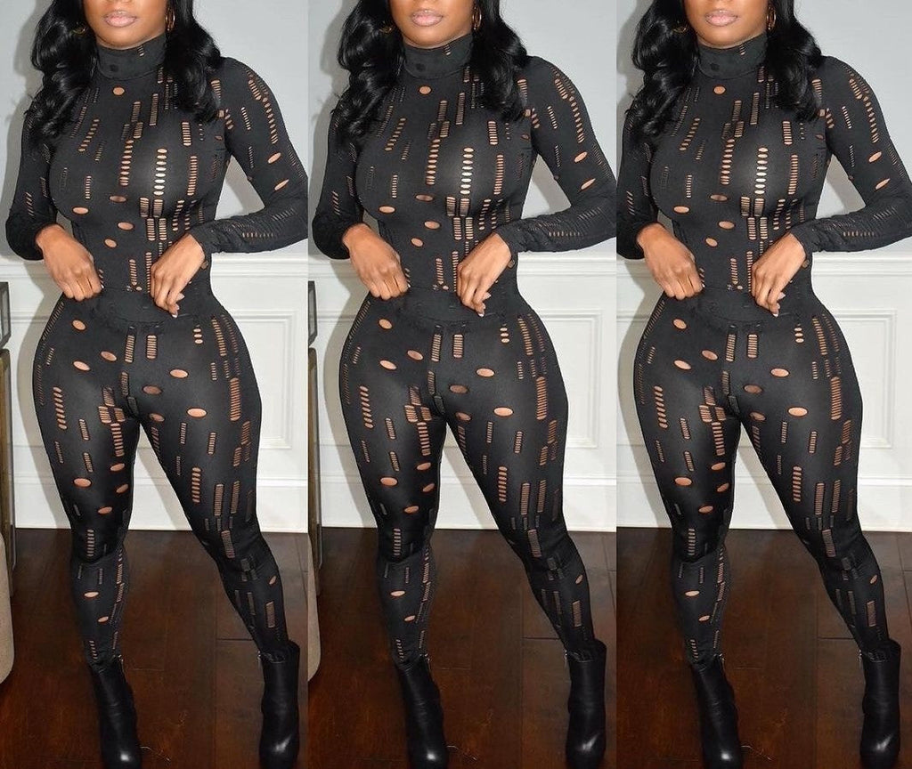 Jaw Dropper Cutout Bodycon 2Piece Set - Féline Couture 