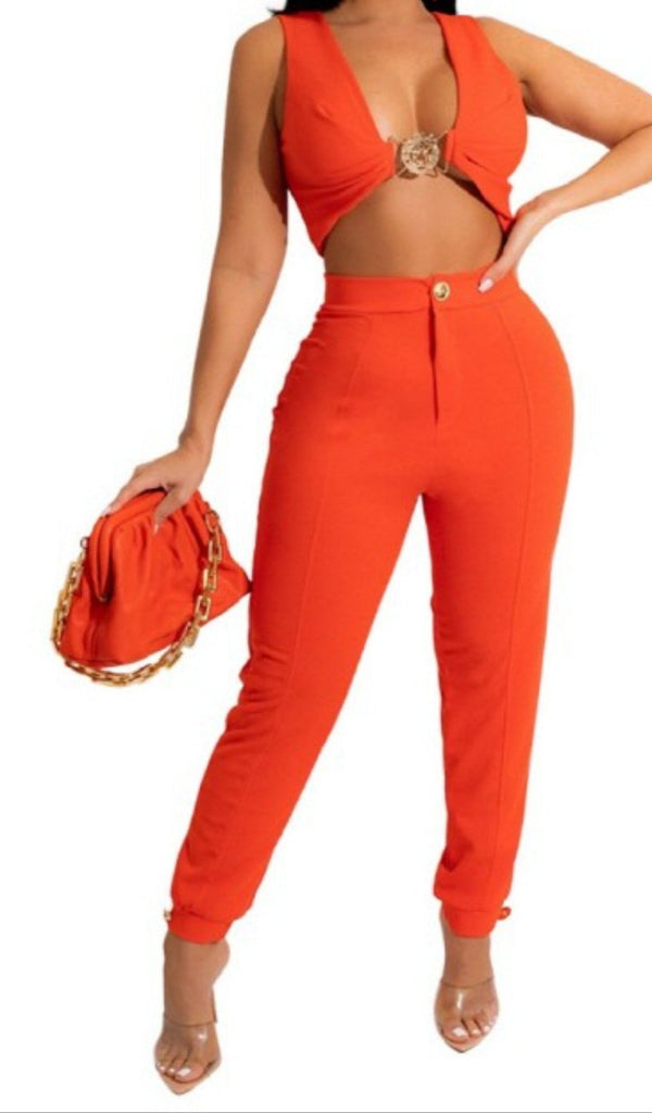 My Grass is Greener Matching Pants Set - Féline Couture 