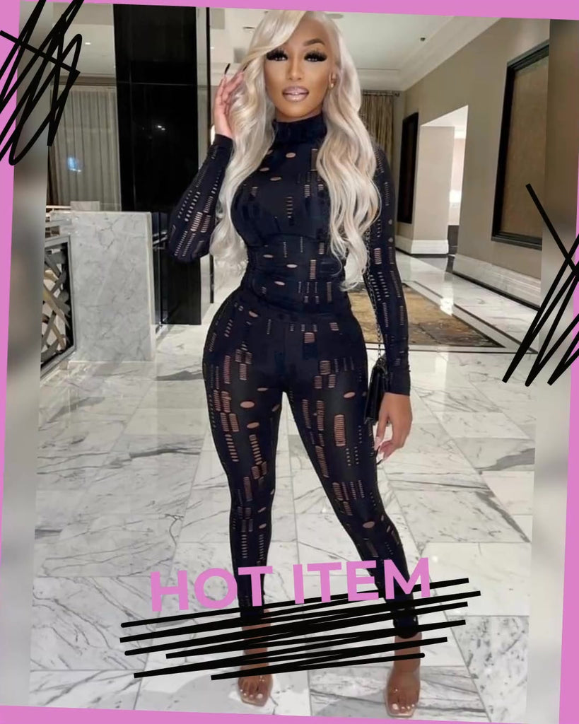 Jaw Dropper Cutout Bodycon 2Piece Set - Féline Couture 