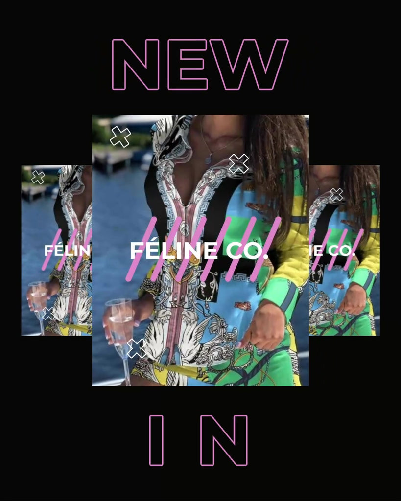 The Hamptons Multi-Colored 2Piece Short Set - Féline Couture 